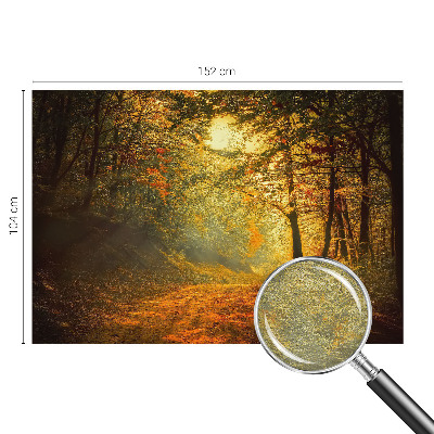 Behang met print met een herfstlandschap als motief