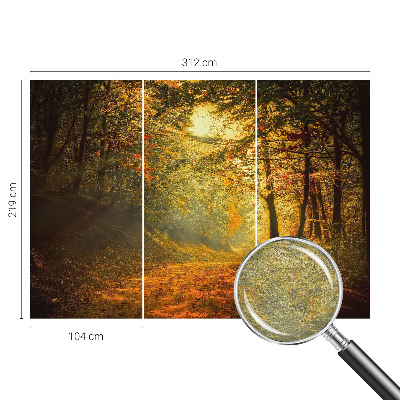 Behang met print met een herfstlandschap als motief