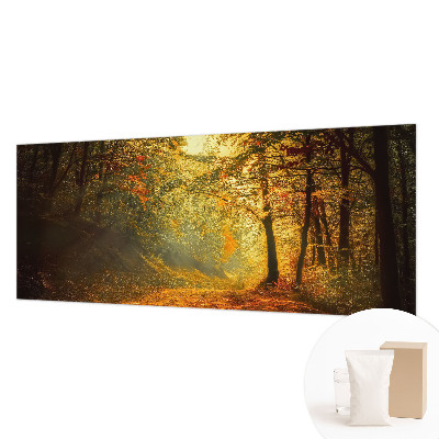 Behang met print met een herfstlandschap als motief