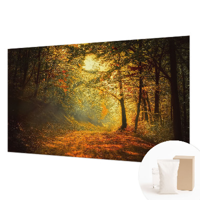 Behang met print met een herfstlandschap als motief