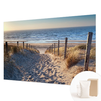 Fotobehang op maat met een strandpad-motief