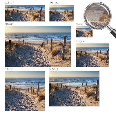 Fotobehang op maat met een strandpad-motief