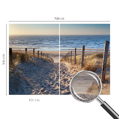Fotobehang op maat met een strandpad-motief