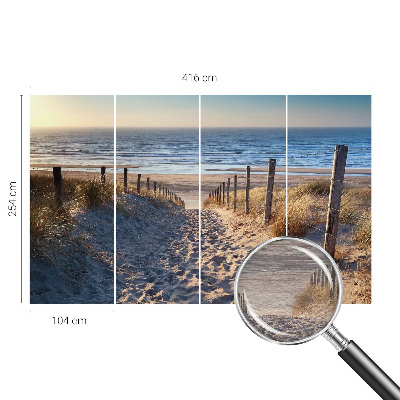 Fotobehang op maat met een strandpad-motief