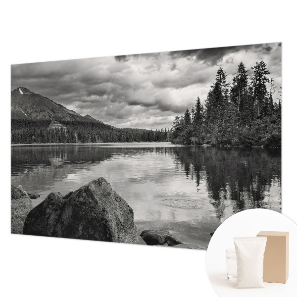 Naadloos fotobehang met een bergpanorama
