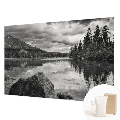 Naadloos fotobehang met een bergpanorama