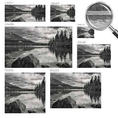Naadloos fotobehang met een bergpanorama