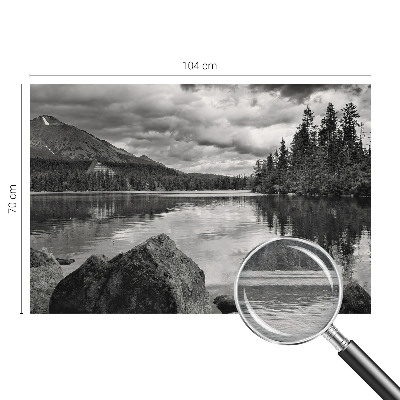 Naadloos fotobehang met een bergpanorama