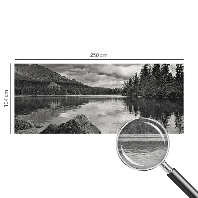 Naadloos fotobehang met een bergpanorama