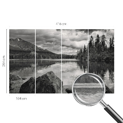 Naadloos fotobehang met een bergpanorama