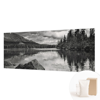 Naadloos fotobehang met een bergpanorama