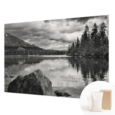 Naadloos fotobehang met een bergpanorama