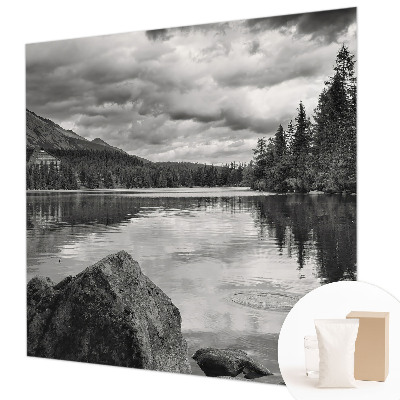 Naadloos fotobehang met een bergpanorama