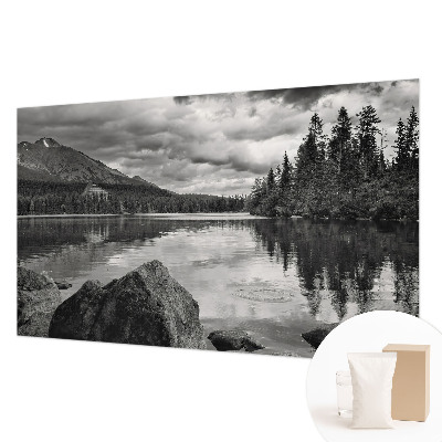 Naadloos fotobehang met een bergpanorama