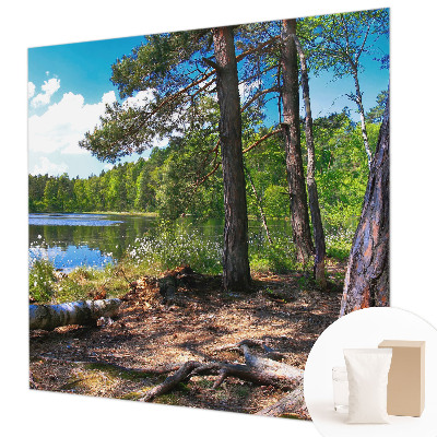 Fotobehang naadloos met een boslandschap als motief