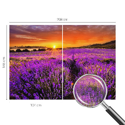 Fotobehang op maat Lavendelzonsondergang