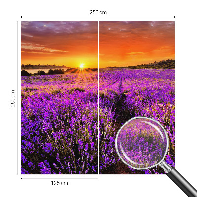 Fotobehang op maat Lavendelzonsondergang