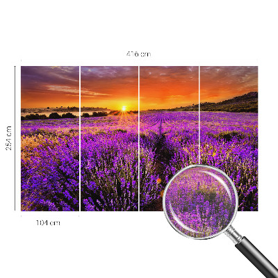 Fotobehang op maat Lavendelzonsondergang