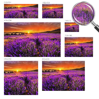 Fotobehang op maat Lavendelzonsondergang