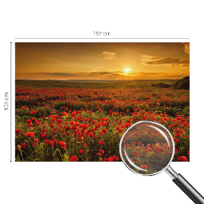 Fotobehang woonkamer Papaverveld