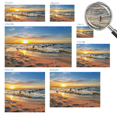 Fotobehang slaapkamer Zonsondergang op het strand