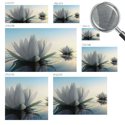 Fotobehang voor de woonkamer met waterlelies als motief