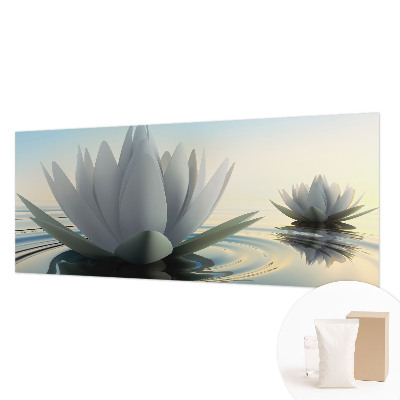 Fotobehang voor de woonkamer met waterlelies als motief