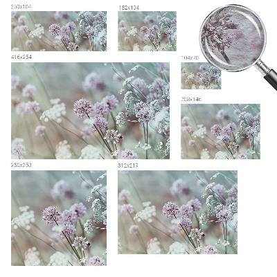 Luxe fotobehang met een patroon van wilde bloemen