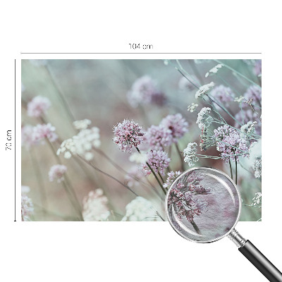 Luxe fotobehang met een patroon van wilde bloemen