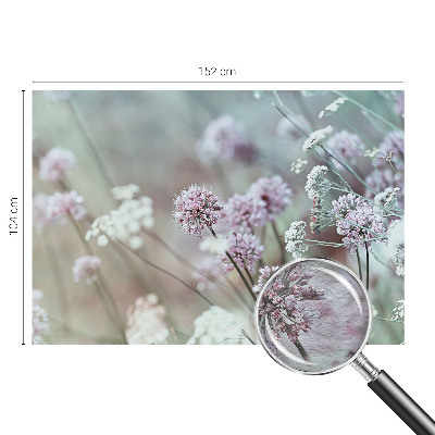 Luxe fotobehang met een patroon van wilde bloemen