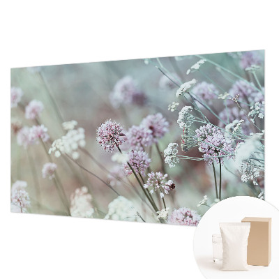 Luxe fotobehang met een patroon van wilde bloemen