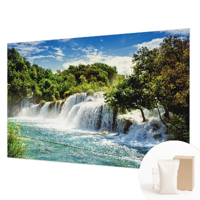 Premium fotobehang met een afbeelding van een prachtige waterval