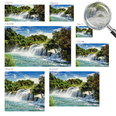 Premium fotobehang met een afbeelding van een prachtige waterval