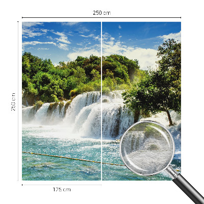 Premium fotobehang met een afbeelding van een prachtige waterval