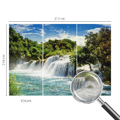 Premium fotobehang met een afbeelding van een prachtige waterval