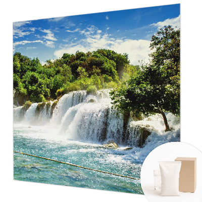 Premium fotobehang met een afbeelding van een prachtige waterval