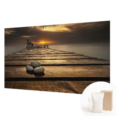 Hoogwaardig fotobehang met een motief van een zonsondergang
