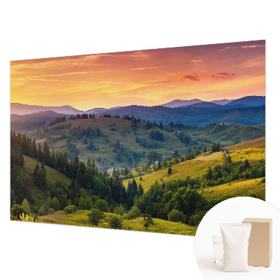 Sfeervol fotobehang met een berglandschap