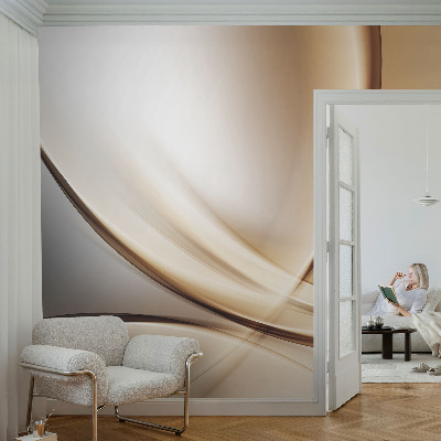 Uniek fotobehang met afgeronde lijnen als patroon