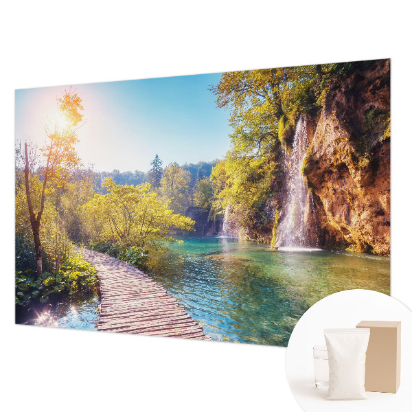 Groot fotobehang met een natuurlijk landschap