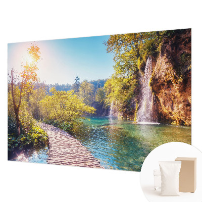 Groot fotobehang met een natuurlijk landschap