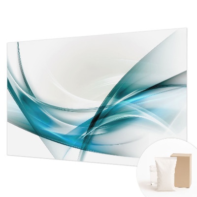 Vlies fotobehang met een patroon van blauwe golven