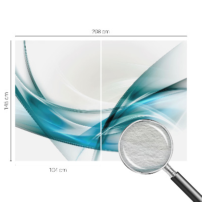 Vlies fotobehang met een patroon van blauwe golven