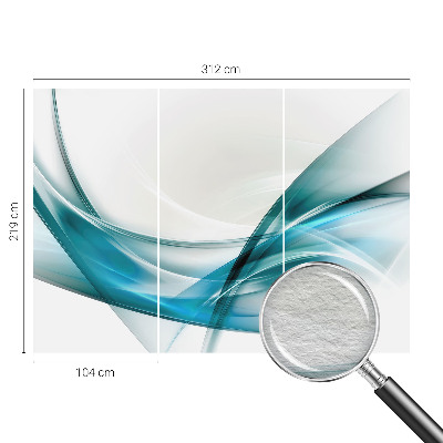 Vlies fotobehang met een patroon van blauwe golven