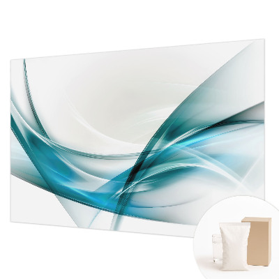 Vlies fotobehang met een patroon van blauwe golven