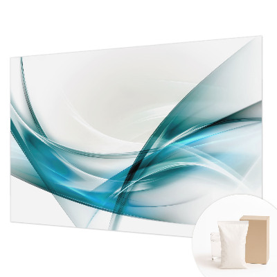 Vlies fotobehang met een patroon van blauwe golven