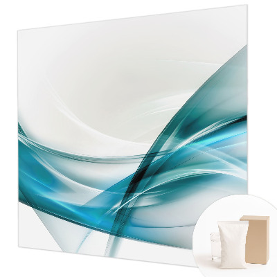 Vlies fotobehang met een patroon van blauwe golven