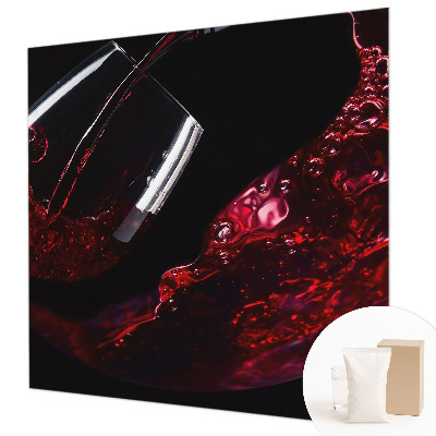 Muurbehang in de kleur rode wijn