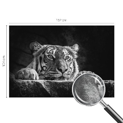 Vliesbehang fotobehang woonkamer met het motief 'roofzuchtige blik'