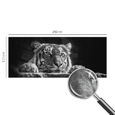 Vliesbehang fotobehang woonkamer met het motief 'roofzuchtige blik'